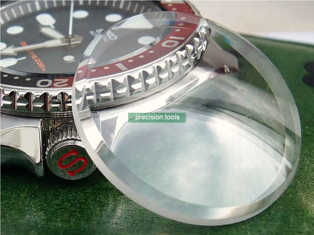 Double Dome Shape Replacement Crystal Glass For Seiko SKX007 009 011 Spare Parts