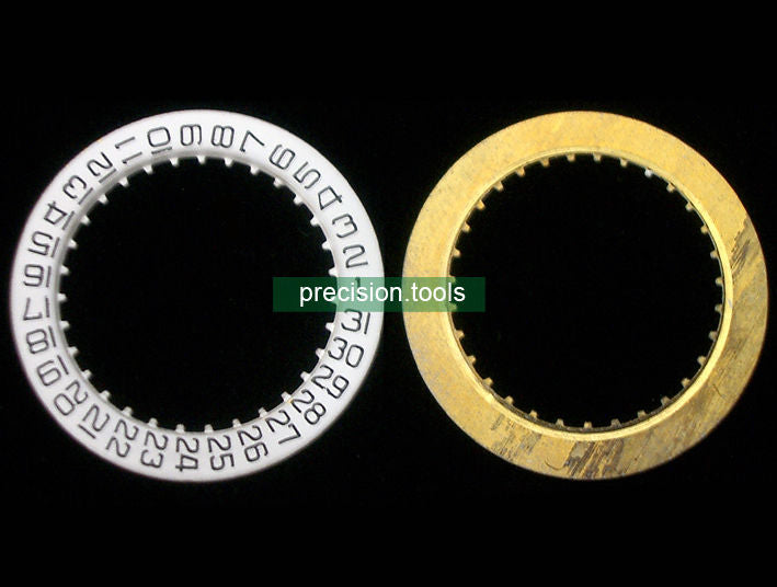 2 個 。 白地黒文字 。日付 カレンダーディスク の ETA 2824-2 2836-2 機械式ムーブメント 用 。 時計修理部品 。 社外品