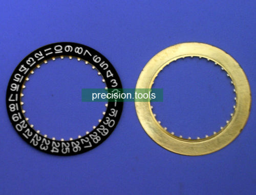 2 個 。 黒地白文字 。日付 カレンダーディスク の ETA 2824-2 2836-2 機械式ムーブメント 用 。 時計修理部品 。 社外品