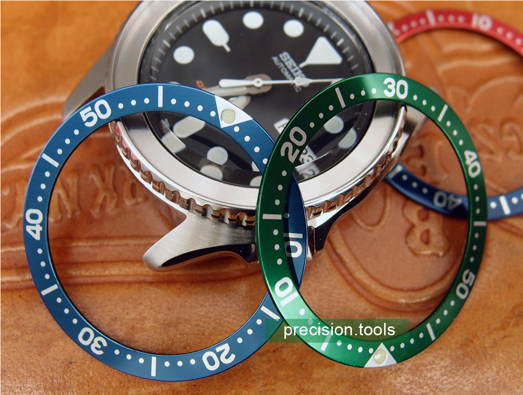 緑色 。 アルミニウム製 。 交換用 。 完璧にマッチ 。 Seiko SKX013 SKX015 4205-0155 ベゼルインサート 。 社外品