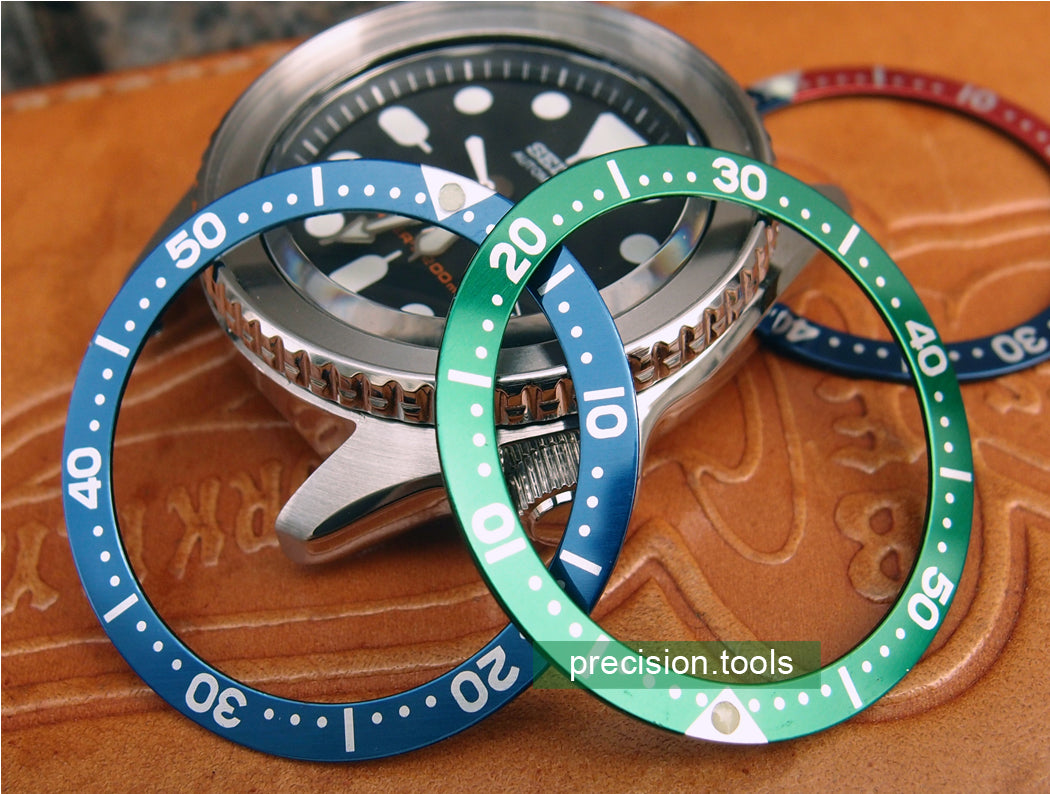 緑色 。 アルミニウム製 。 交換用 。 完璧にマッチ 。 Seiko SKX013 SKX015 4205-0155 ベゼルインサート 。 社外品