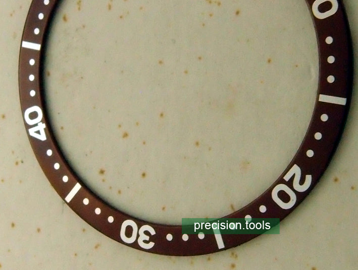 コーヒー / お茶の色 。 アルミニウム製 。 交換用 。 完璧にマッチ 。 Seiko 6309-7548 7040 SKX007 ベゼルインサート 。 社外品