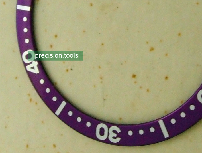 紫い色 。 アルミニウム製 。 交換用 。 完璧にマッチ 。 Seiko 6309-7548 7040 SKX007 ベゼルインサート 。 社外品