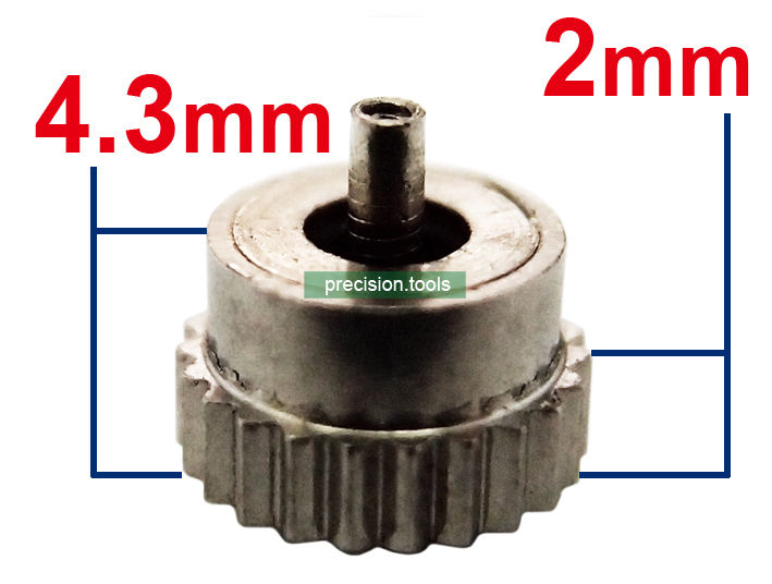 7.0mm Solid Stainless Steel Non Screw E Logo Crown For ETA 2824-2 2836-2 Stem