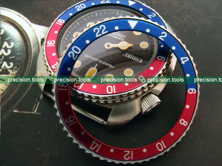 Pepsi Color GMT Insert For Seiko 7S26 . 6309-7040 7548 Vintage Style SKX007 009 011 Scuba
