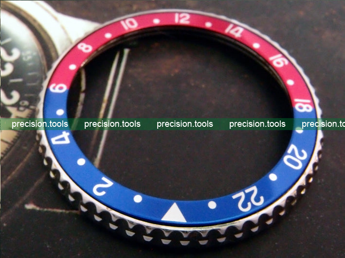 赤 / 青の色 . Pepsi . GMT 。 アルミニウム製 。 交換用 。 完璧にマッチ 。 Seiko 6309-7548 7040 SKX007 ベゼルインサート 。 社外品