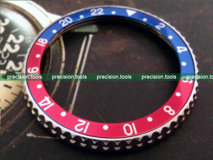 赤 / 青の色 . Pepsi . GMT 。 アルミニウム製 。 交換用 。 完璧にマッチ 。 Seiko 6309-7548 7040 SKX007 ベゼルインサート 。 社外品