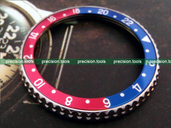 赤 / 青の色 . Pepsi . GMT 。 アルミニウム製 。 交換用 。 完璧にマッチ 。 Seiko 6309-7548 7040 SKX007 ベゼルインサート 。 社外品