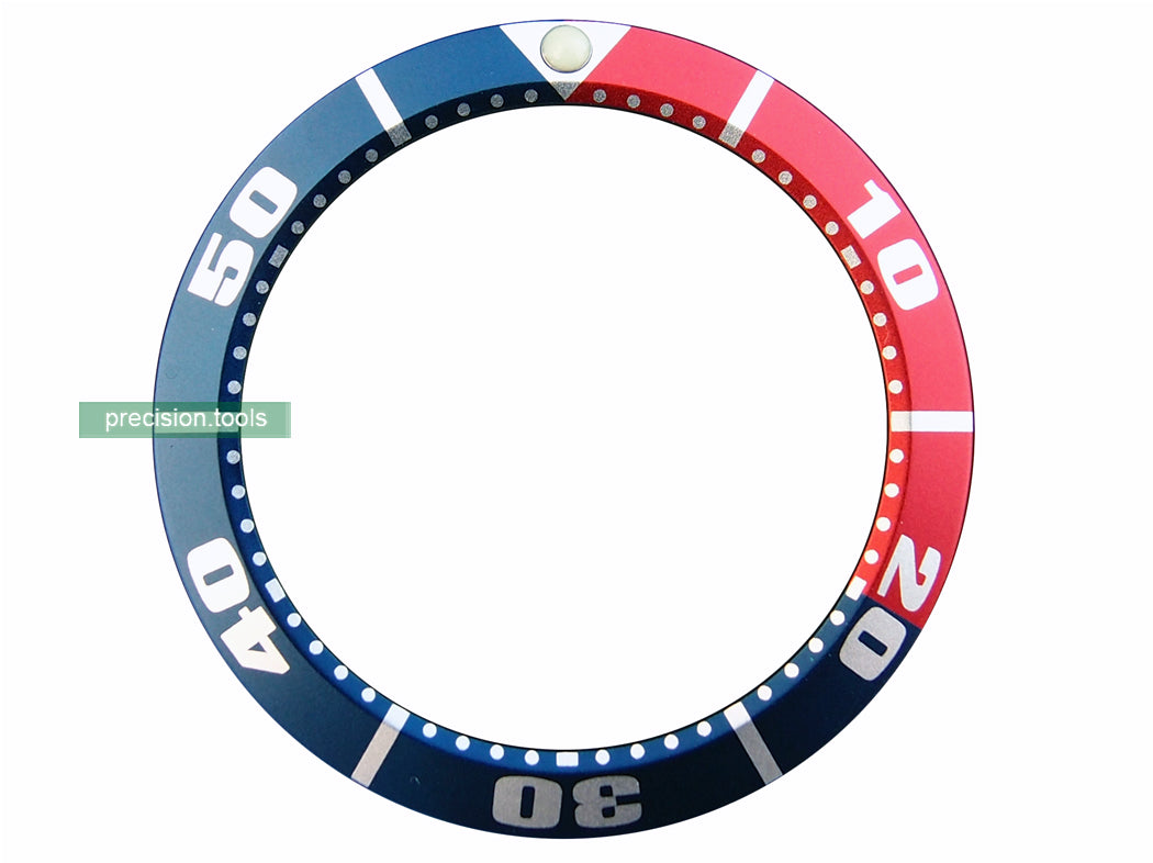 赤 / 青の色 . Pepsi . アルミニウム製 . 交換用 . 完璧にマッチ . Seiko SBDC001 003 . Sumo . ベゼルインサート 。 社外品