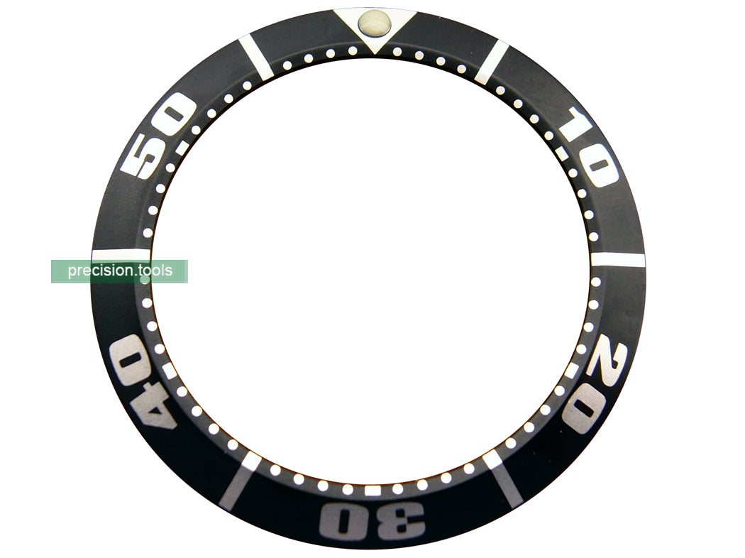 黒色 . アルミニウム製 . 交換用 . 完璧にマッチ . Seiko SBDC001 003 . Sumo . ベゼルインサート 。 社外品