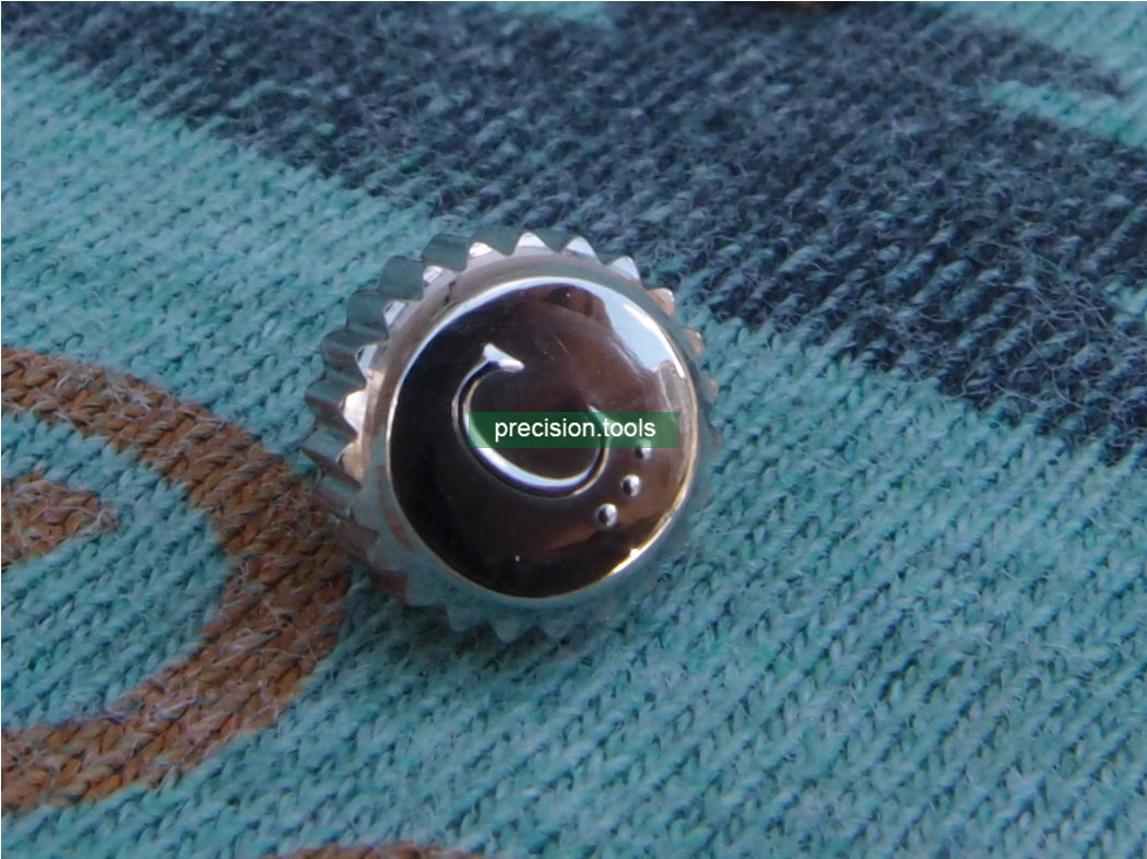 7.0mm Solid Stainless Steel COMEX C Logo Diver Screw Crown 0529 For ETA 2824-2 2836-2