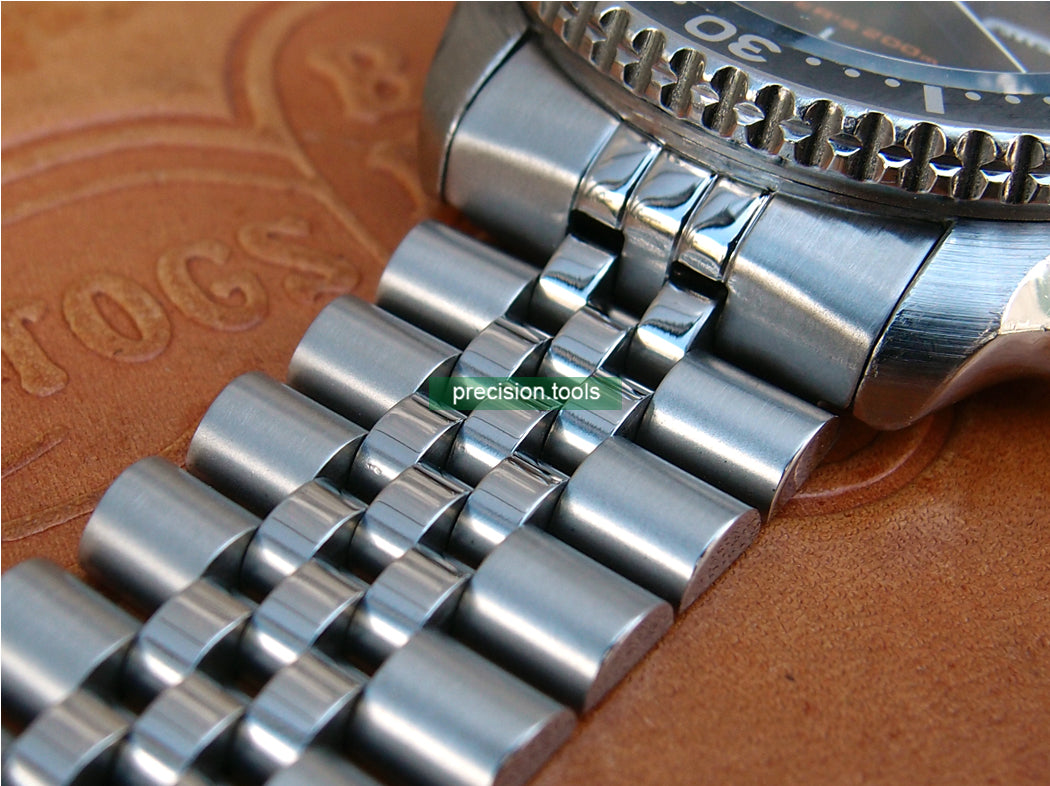 Solid Steel Jubilee Type Bracelet Double Lock Buckle For Seiko SKX007 009 011 7002