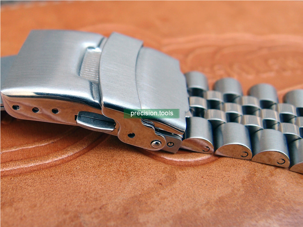 銀禧型 ジュビリー 。 完璧にマッチ Seiko 6309-7040 7049 7548 Scuba ステンレス鋼 。ダブルロック腕時計のバックル。 交換用時計バンド 。 社外品