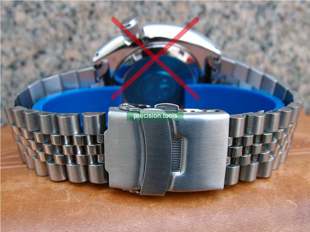 銀禧型 ジュビリー 。 完璧にマッチ Seiko SRP773 775 777 ステンレス鋼 。ダブルロック腕時計のバックル。 交換用時計バンド 。 社外品
