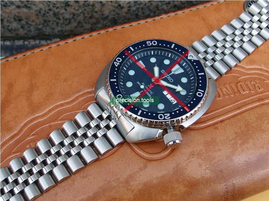 銀禧型 ジュビリー 。 完璧にマッチ Seiko SRP773 775 777 ステンレス鋼 。ダブルロック腕時計のバックル。 交換用時計バンド 。 社外品