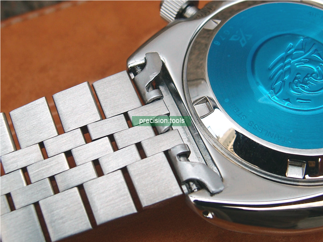 銀禧型 ジュビリー 。 完璧にマッチ Seiko SRP773 775 777 ステンレス鋼 。ダブルロック腕時計のバックル。 交換用時計バンド 。 社外品