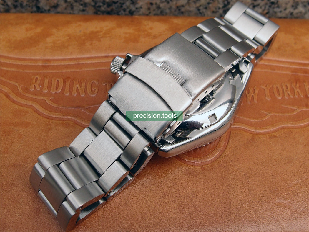 20mm Solid Stainless Steel Oyster Bracelet For Seiko SKX013 015 Double Lock Buckle
