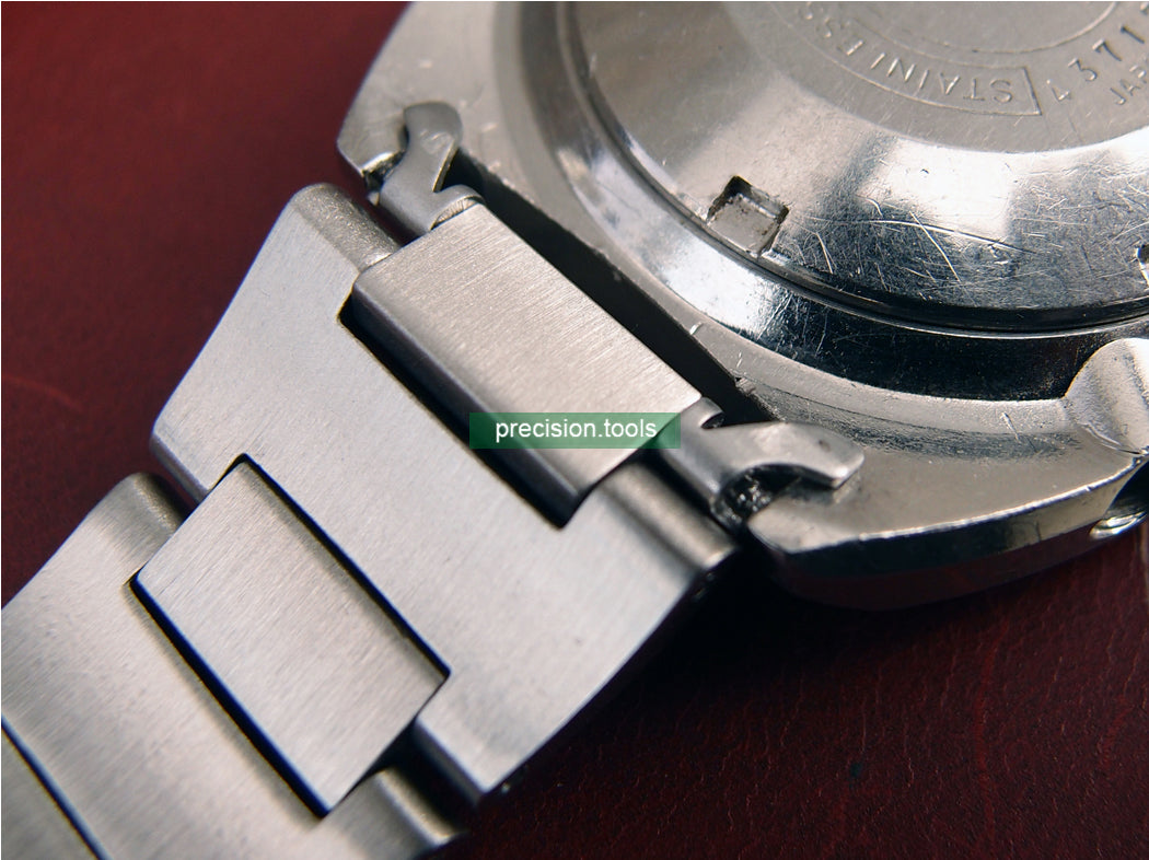 19mm 。H 型 。ステンレス鋼 。弓カン 湾曲したエンドリンク。完璧にマッチ Seiko 6139-6002 Pogue 。社外品