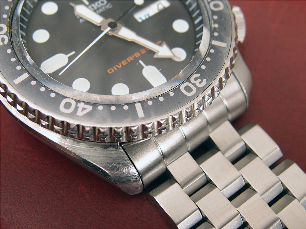 22mm Curve End Stainless Steel Engineer Bracelet For Seiko SKX007 009 SKX011 Scuba