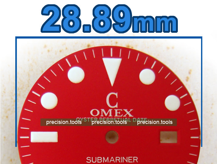 Vintage Matte Red Dial + White Luminous Marks For eta-2824-2 Automatic Movement Spare Parts 0591