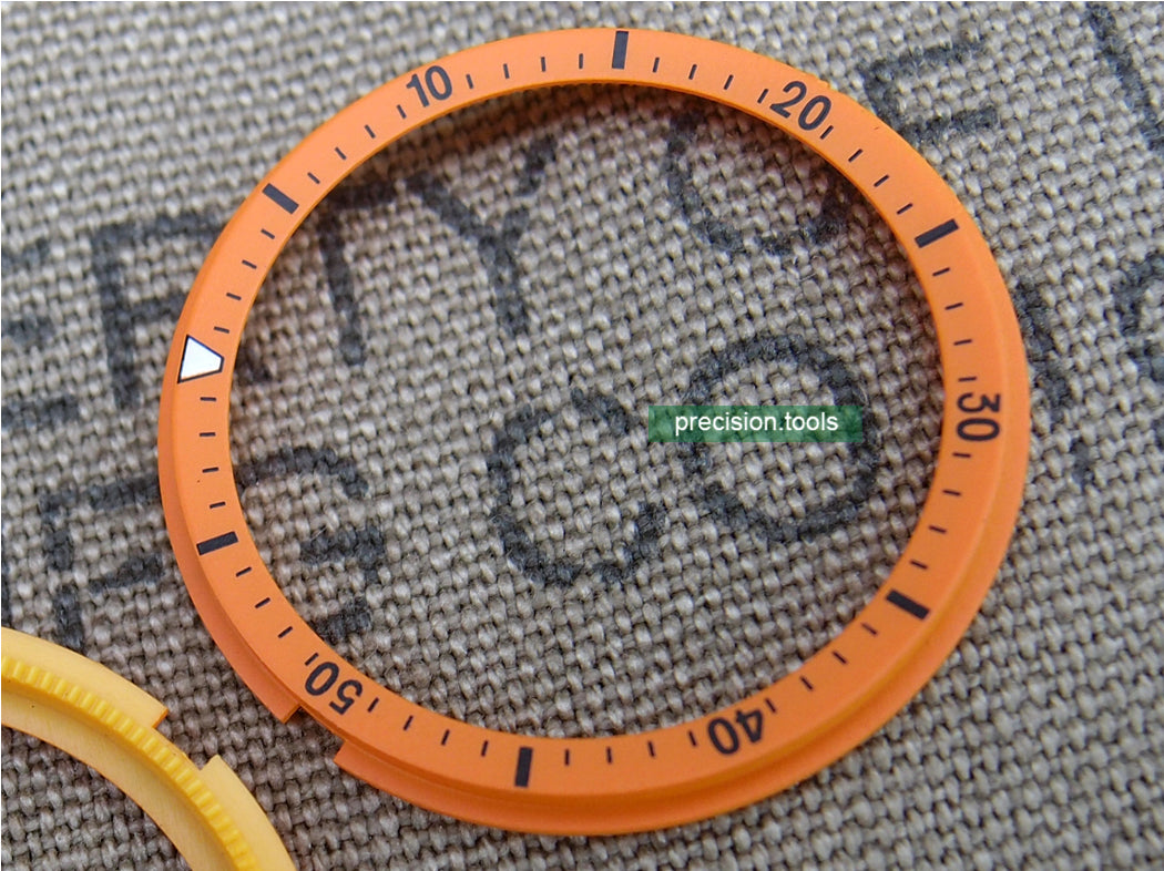 オレンジ色 。 インナーチャプターリング 。 Seiko 6139-6002 6005 6007 6009 Pogue の交換部品 。 社外品