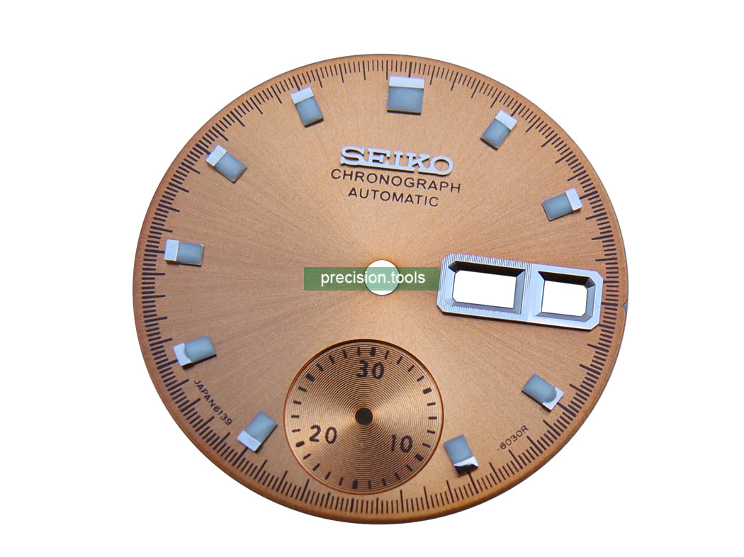 Yellow Gold -Orange Color Dial Replacement For Seiko 6139-6002 05 09 Pogue Spare Parts