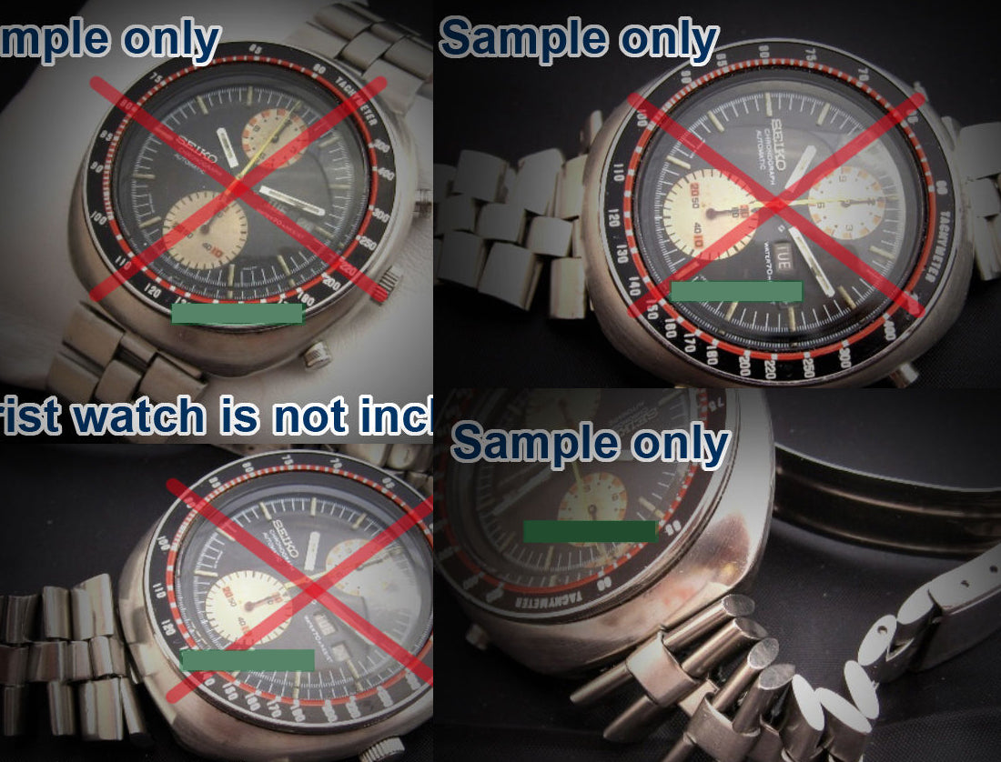 魚の骨 型。 完璧にマッチ . Seiko 6138-0011 UFO。ステンレス鋼 。 交換用時計バンド 。 社外品