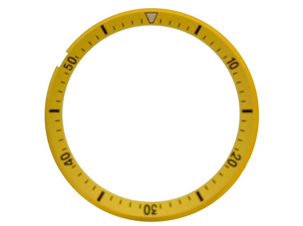 黄色 . インナーチャプターリング . Seiko 6139-6002 6005 6007 6009 Pogue の交換部品 . 社外品