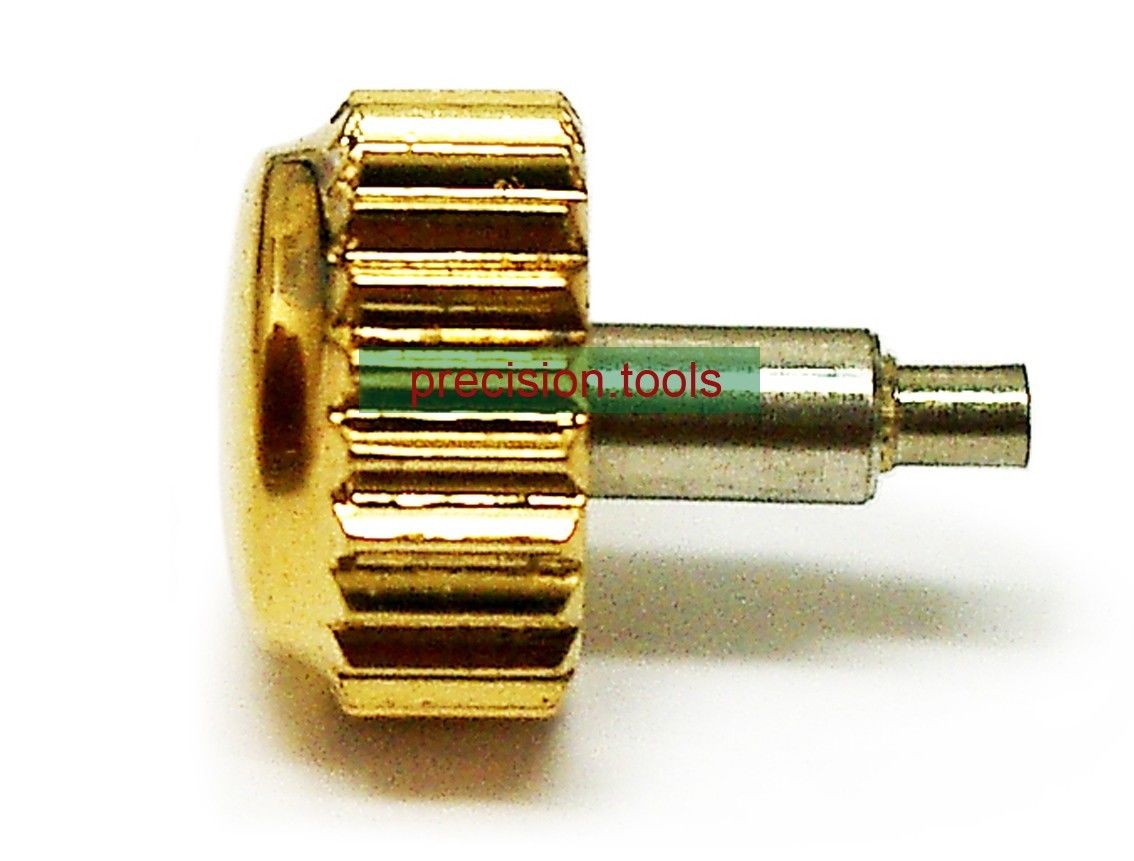 6.0mm Gold Plated Diver Screw Crown For ETA 2824-2 2836-2 Movements 2 Sets