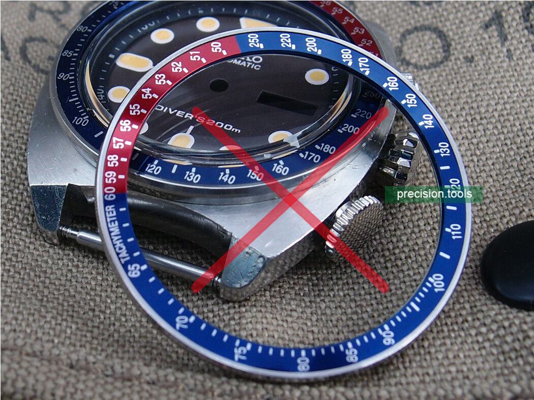 交換用 スチール ベゼル 。完璧にマッチ Seiko 6139-6002 Pogue 型 . 時計部品 。 時計交換部品 。 社外品