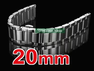 22mm Solid Stainless Steel Deployment Replacement Bracelet Watchband Mont 0414