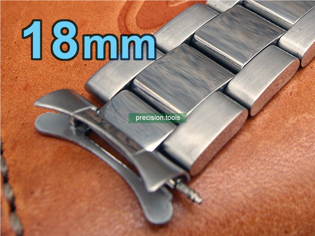 18mm Solid Stainless Steel Oyster Replacement Bracelet Centre Link Polished For Vintage Watches
