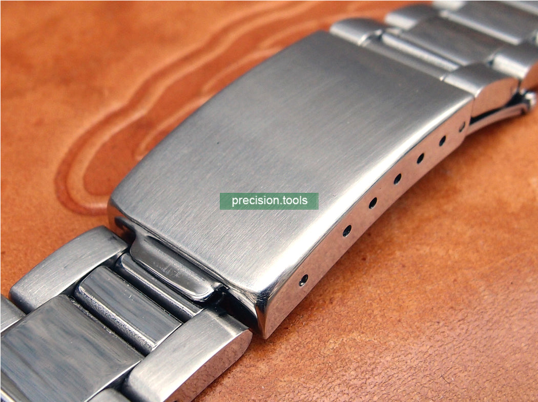 18mm Solid Stainless Steel Oyster Replacement Bracelet Centre Link Polished For Vintage Watches