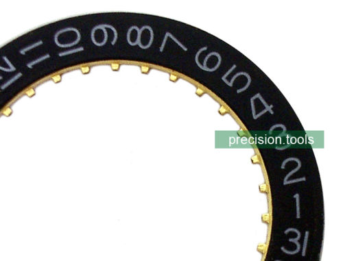 2 個 。 黒地白文字 。日付 カレンダーディスク の ETA 2824-2 2836-2 機械式ムーブメント 用 。 時計修理部品 。 社外品
