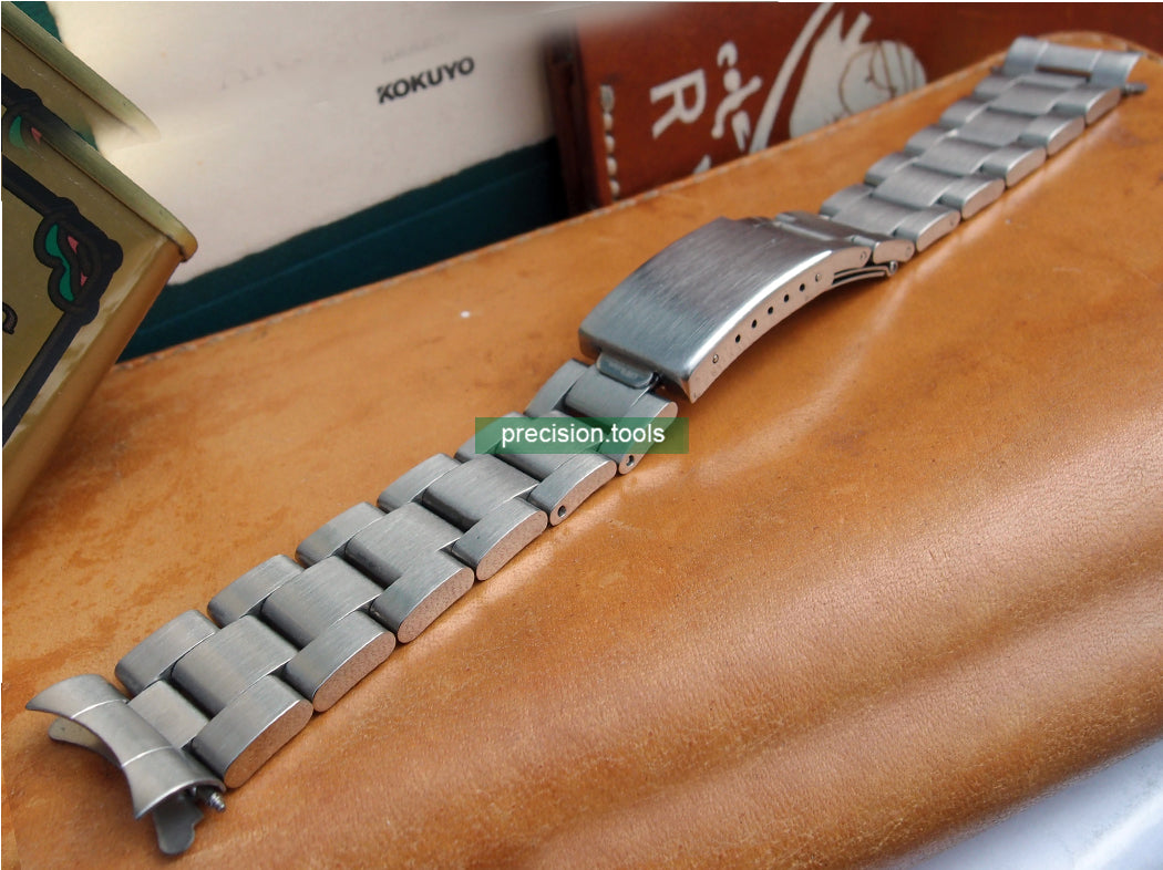 19mm。Oyster 型。 完璧にフィットするほぼヴィンテージの腕時計 。ステンレス鋼 。交換用時計バンド 。 社外品 。 0249