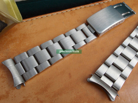 20mm。Oyster 型。 完璧にフィットするほぼヴィンテージの腕時計 。ステンレス鋼 。交換用時計バンド 。 社外品 。 0250