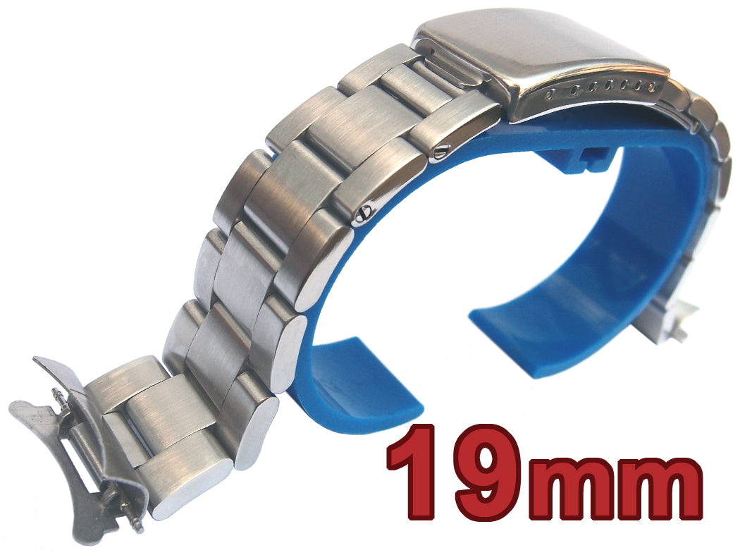 19mm。Oyster 型。 完璧にフィットするほぼヴィンテージの腕時計 。ステンレス鋼 。交換用時計バンド 。 社外品 。 0249