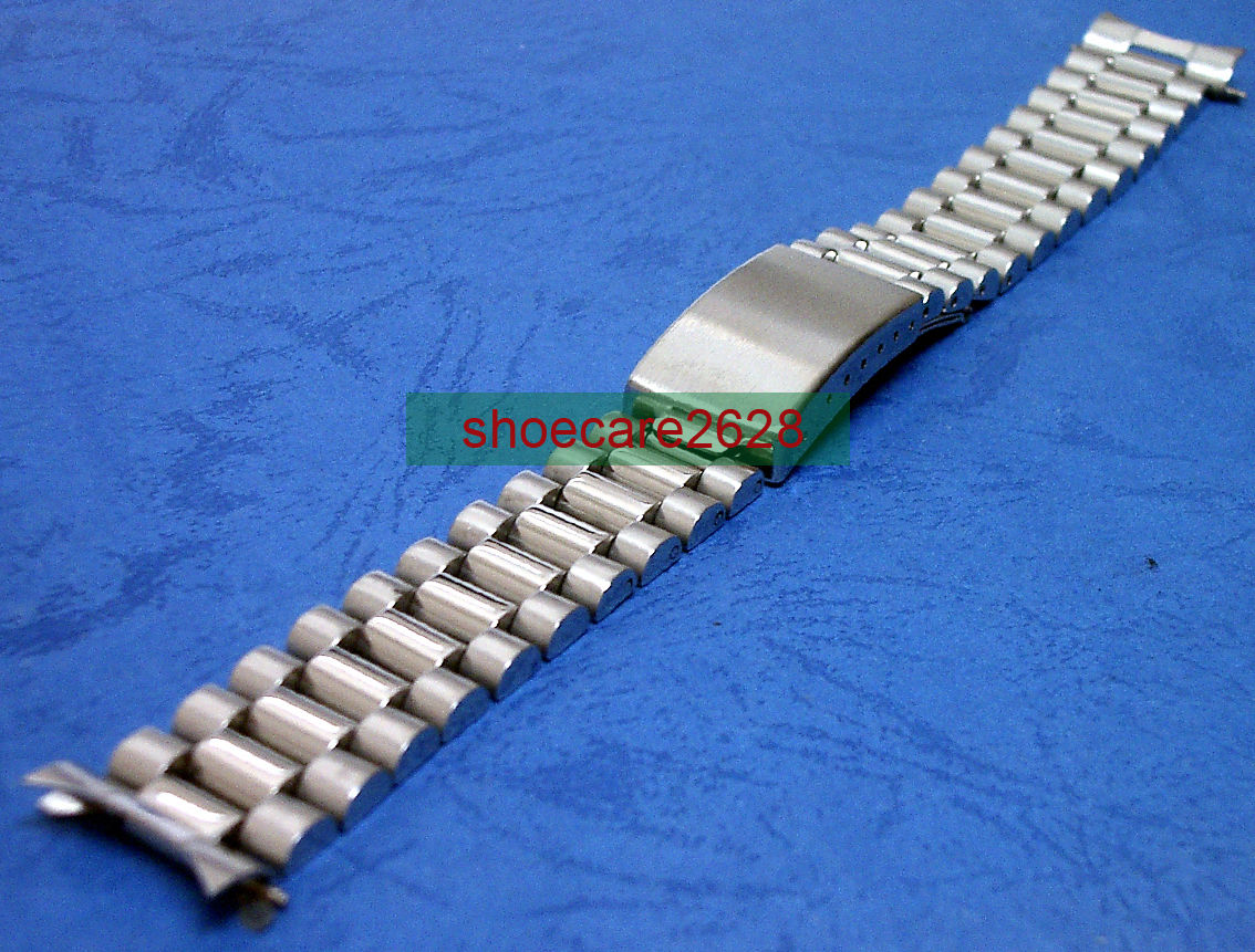 18mm President 70'S Solid Stainless Steel Replacement Bracelet For Vintage Watches