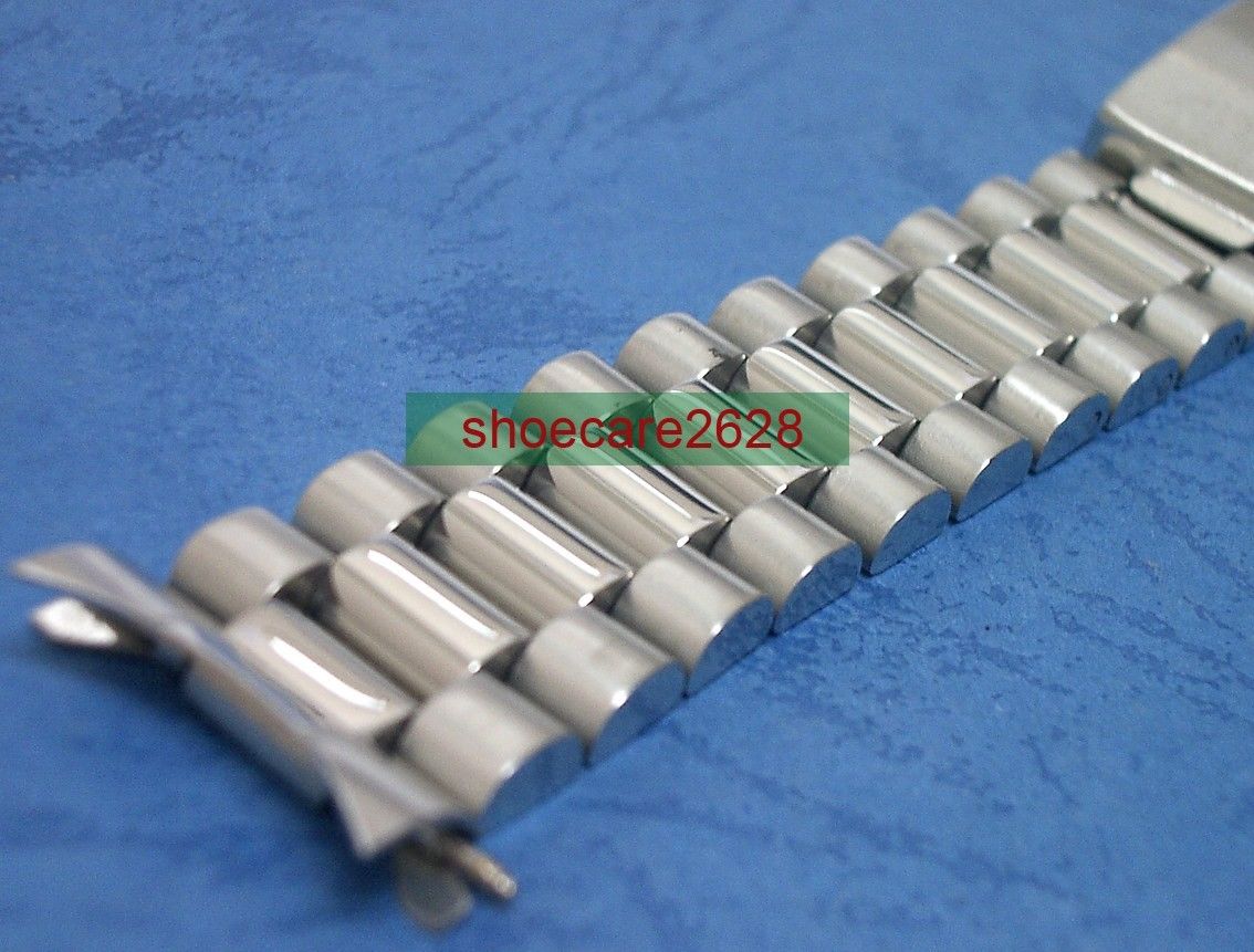 20mm President 70'S Solid Stainless Steel Replacement Bracelet For Vintage Watches