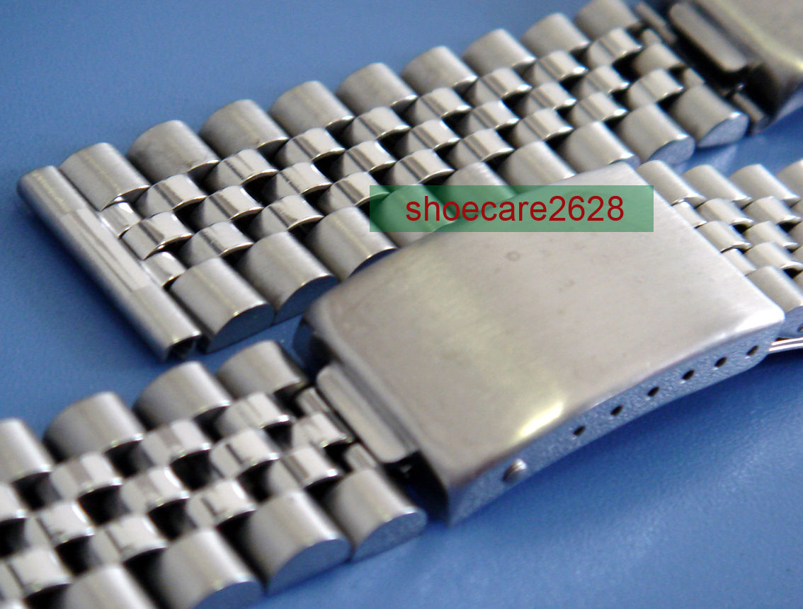 20mm Jubilee Straight End Solid Stainless Steel Bracelet For Vintage Watches