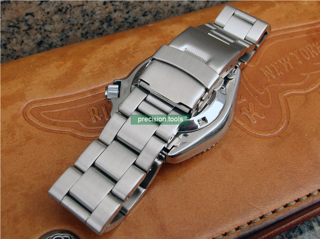 Solid Stainless Steel Replacement Bracelet Double Lock Buckle For Seiko 4205-0155