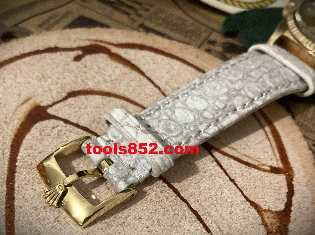 16mm 尾錠 。 金メッキ 。 完璧にフィッ ロレックスの腕時計 。1803 1601 。 ステンレス鋼 。 交換用ブレスレット 。 社外品 。
