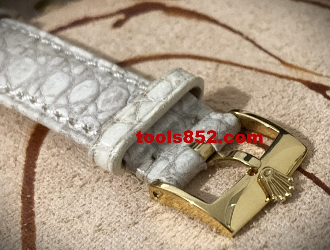 16mm 尾錠 。 金メッキ 。 完璧にフィッ ロレックスの腕時計 。1803 1601 。 ステンレス鋼 。 交換用ブレスレット 。 社外品 。