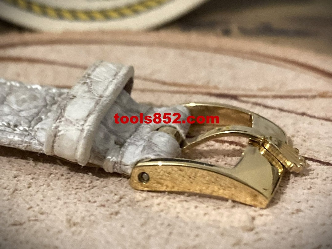 16mm 尾錠 。 金メッキ 。 完璧にフィッ ロレックスの腕時計 。1803 1601 。 ステンレス鋼 。 交換用ブレスレット 。 社外品 。