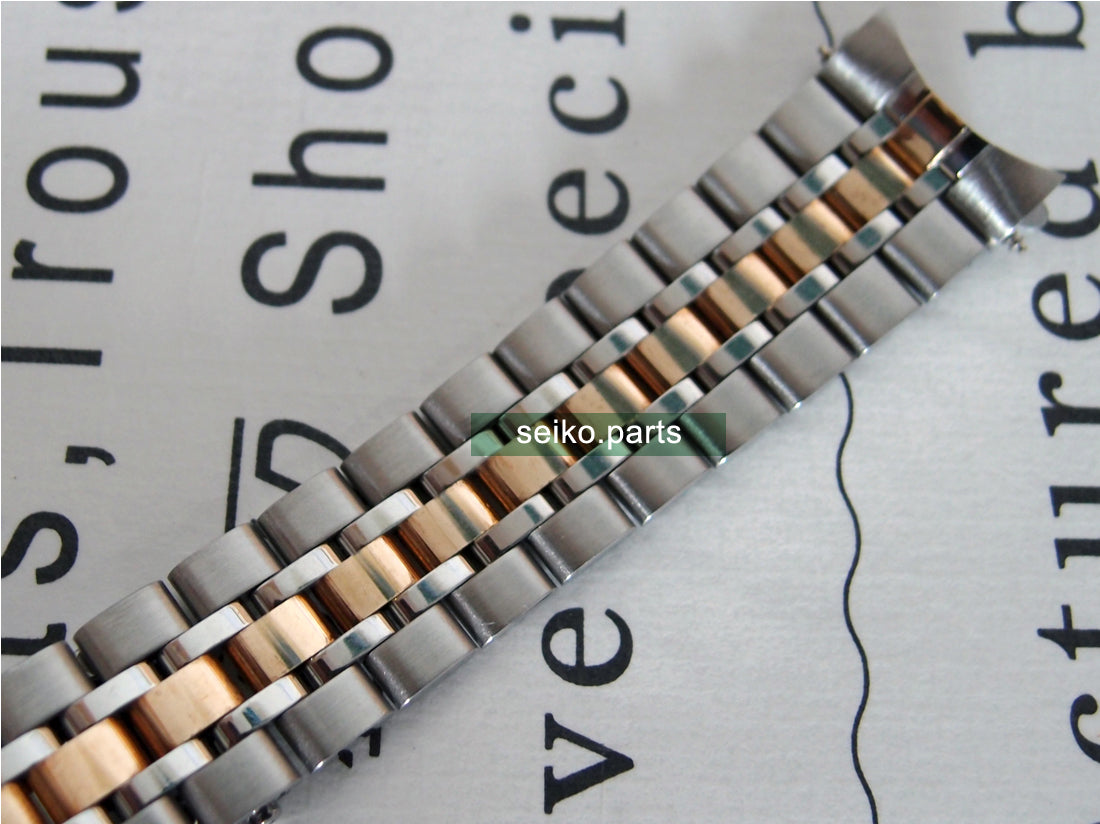 19mm Steel 18K Rolled Gold Bracelet For Tudor 34mm Prince 74033 73193 Watches