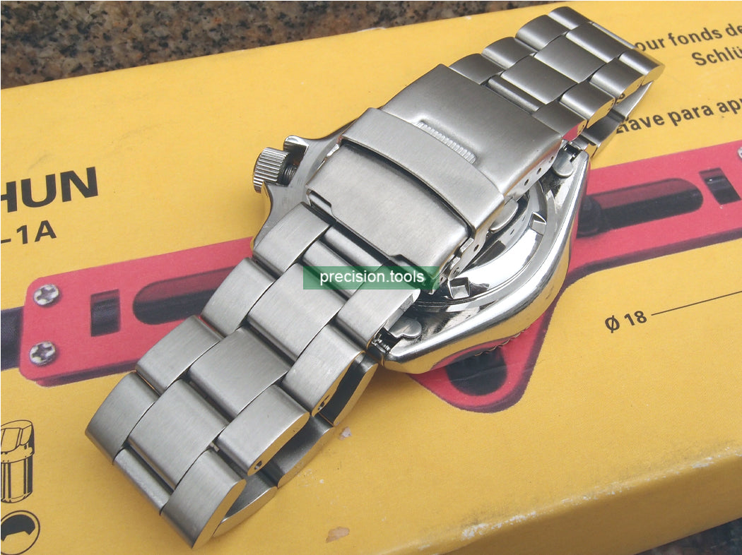 Solid Stainless Steel 539 Replacement Bracelet Double Lock Buckle For SKX007 009 011