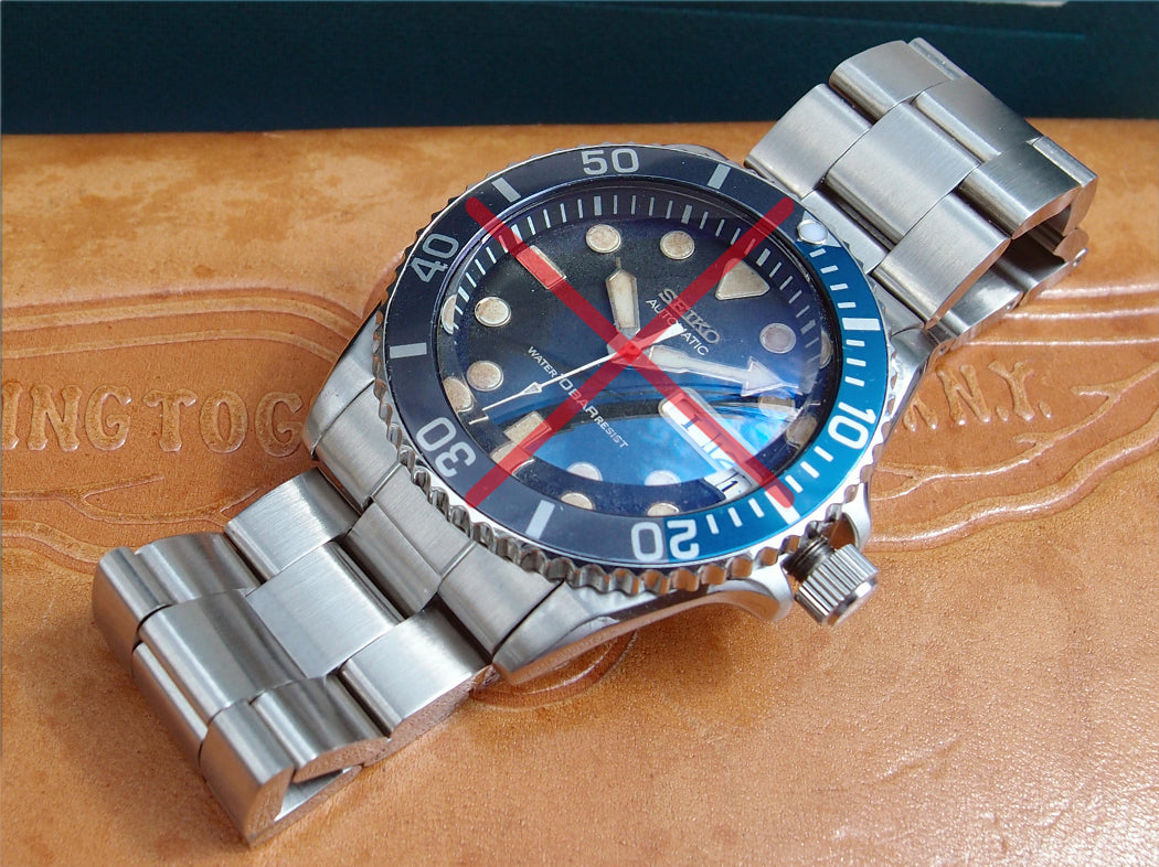 Solid Steel Oyster Type Double Lock Bracelet For Seiko SKX031