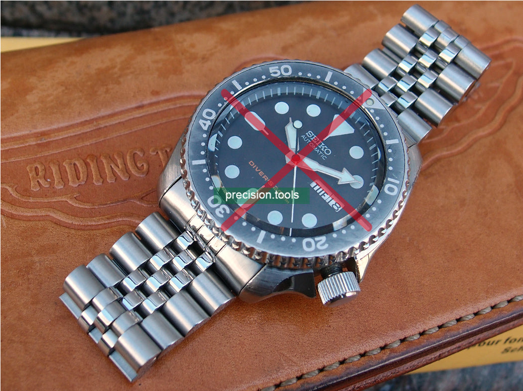 銀禧型 ジュビリー 。 完璧にマッチ Seiko SKX007 009 011 Scuba ステンレス鋼 。ダブルロック腕時計のバックル。 交換用時計バンド 。 社外品