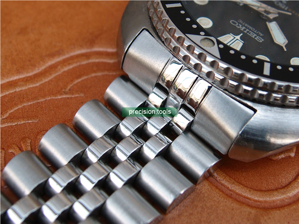 Solid Steel Jubilee Type Bracelet Double Lock Buckle For Seiko 6309-7040 7548