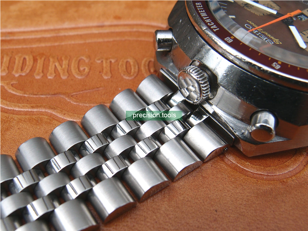 銀禧型 ジュビリー 。 完璧にマッチ Seiko 6138-0040 BullHead ステンレス鋼 。ダブルロック腕時計のバックル。 交換用時計バンド 。 社外品